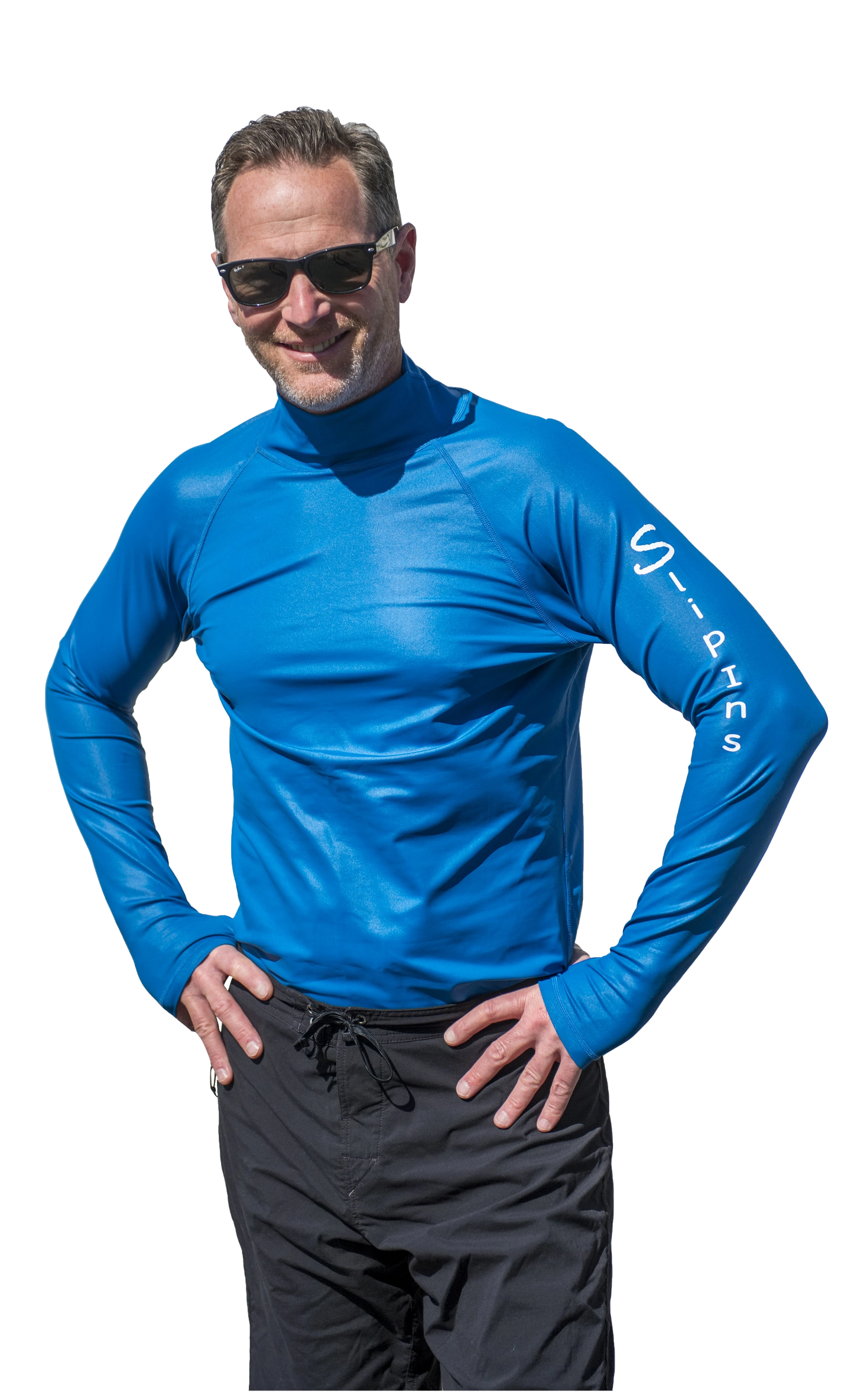 SlipIns Men's Rash Guard Pacific Blue