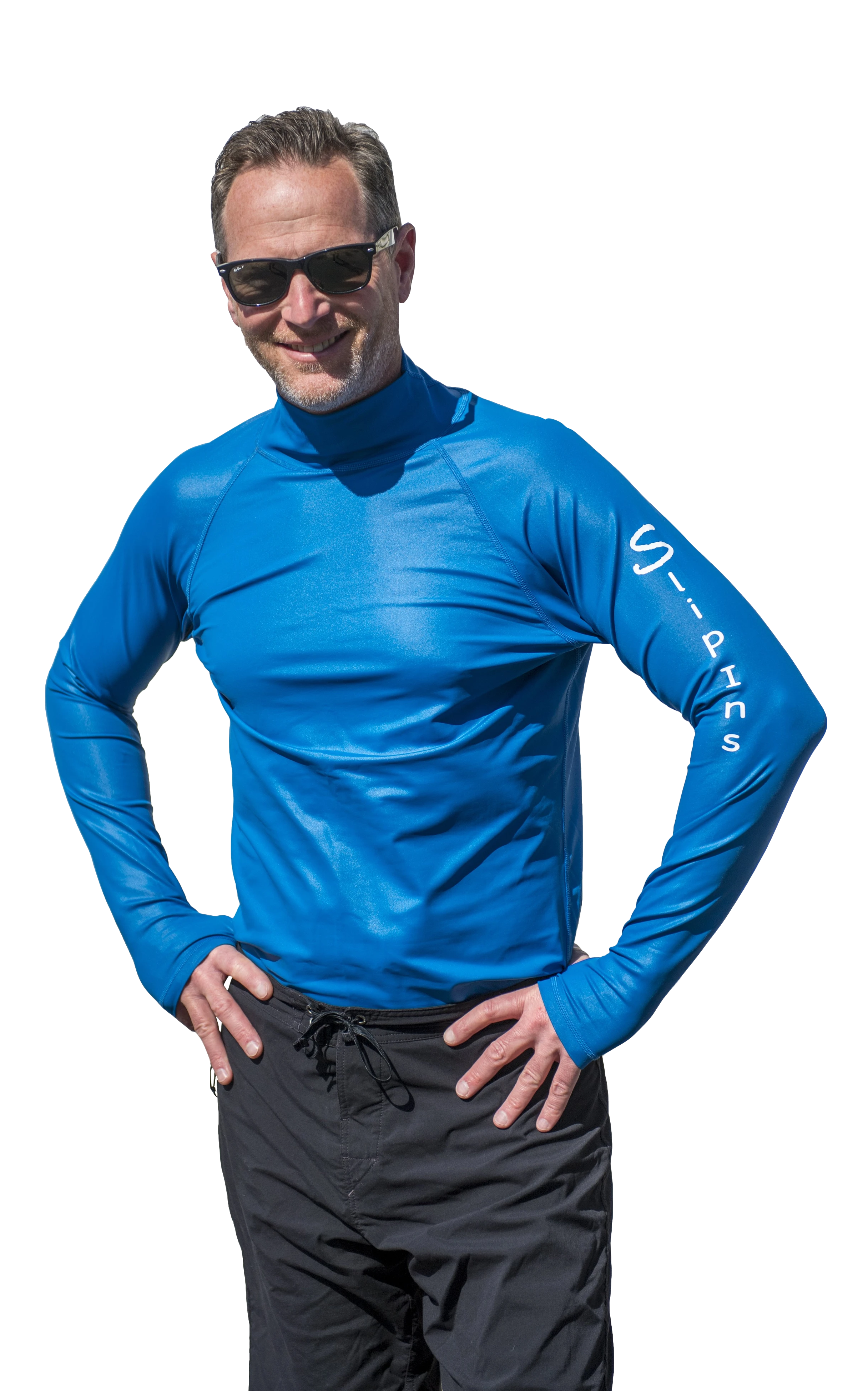 SlipIns Men's Rash Guard Pacific Blue