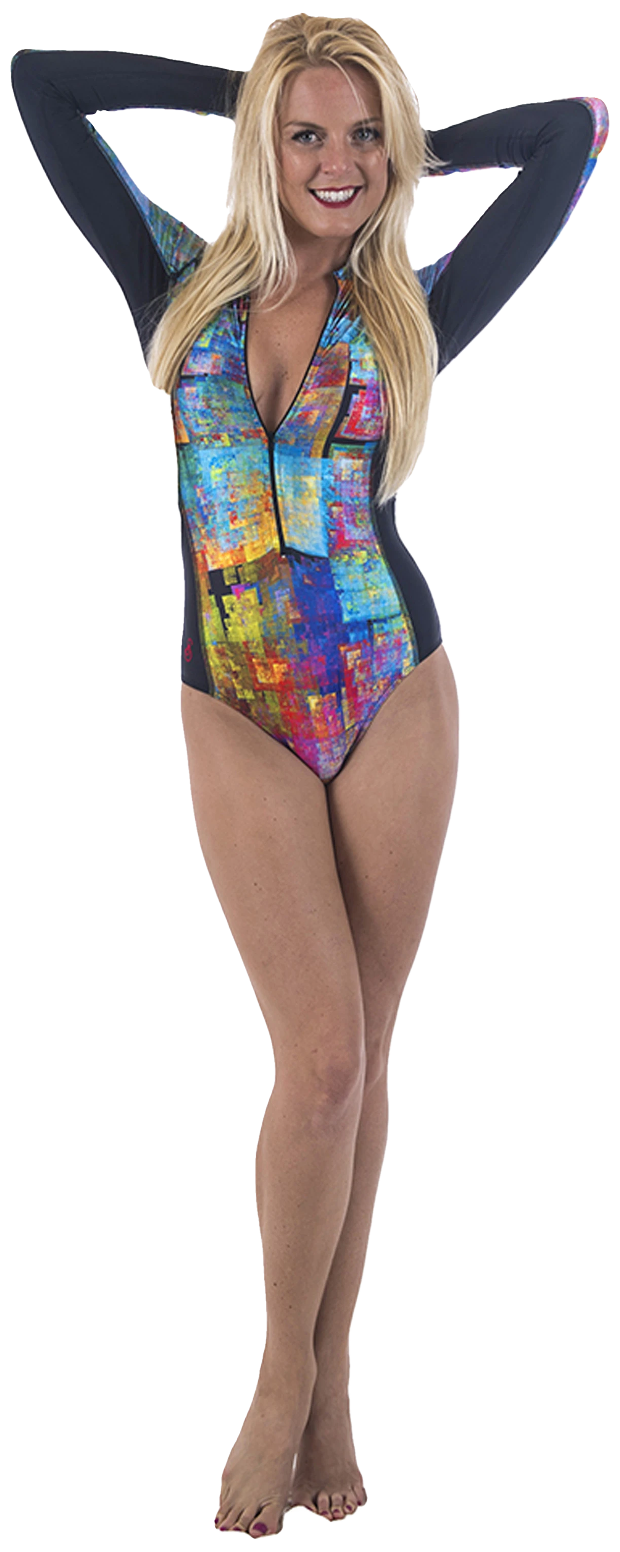 SlipIns Sun Protective Swimsuit Pixelated