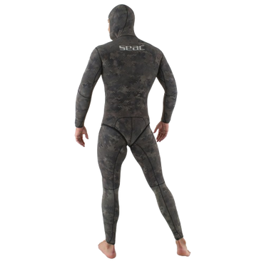 SEAC Snake Camo Men's 5mm Wetsuit, full-body backview