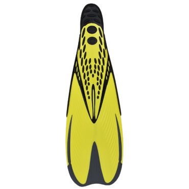 SEAC Speed Snorkeling Fins, Yellow, Full Back View