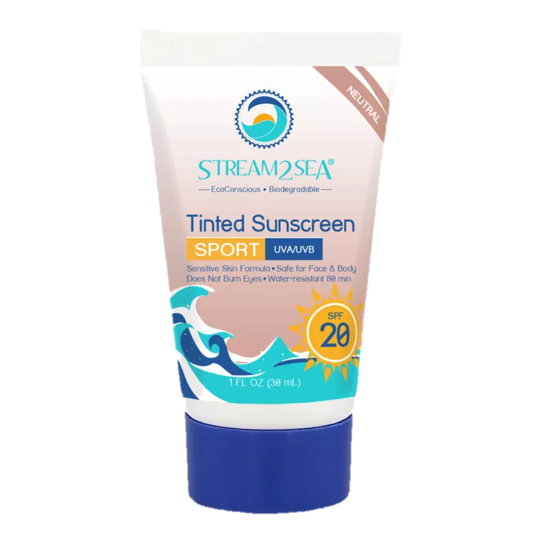 Stream2Sea Sport SPF20 Tinted Sunscreen for Face & Body