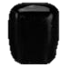 Trident Cupped Vinyl Valve Caps - Black