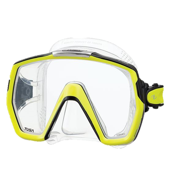 Tusa Freedom HD Mask - Clear Silicone - Yellow