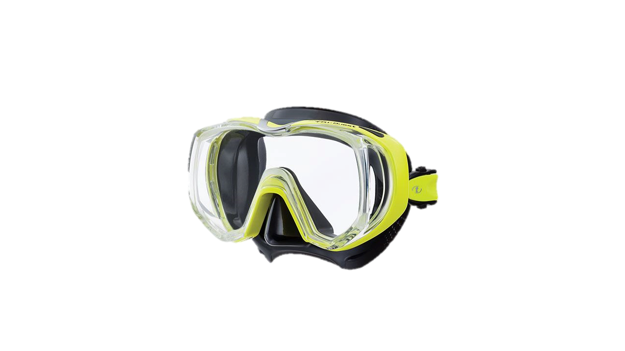 Tusa Freedom Tri-Quest Mask - Black & Flash Yellow