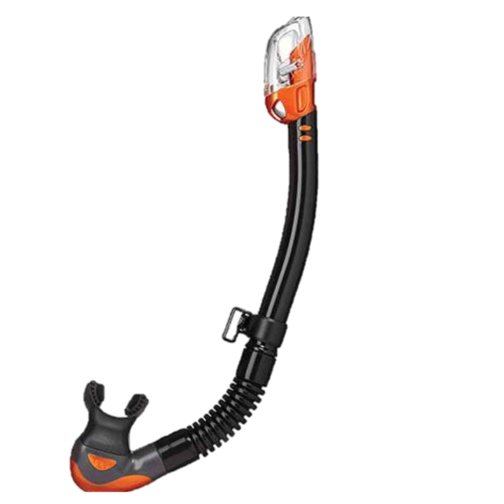 Tusa Hyperdry Elite II Dry Top Snorkel - Black & Orange