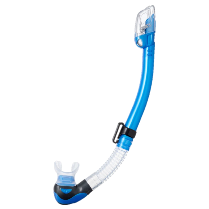 Tusa Hyperdry Elite II Dry Top Snorkel - Fish Tail Blue