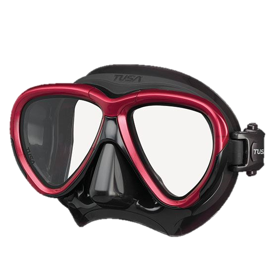 Tusa Intega Mask - Black & Metallic Dark Red