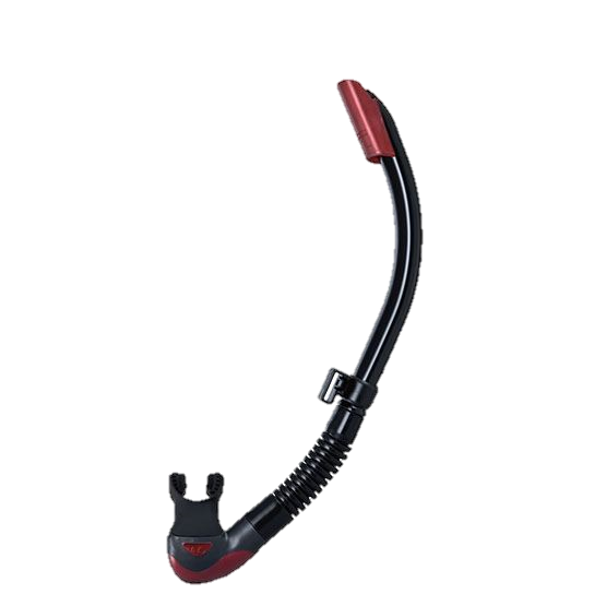 Tusa Platina II Hyperdry Snorkel - Black & Metallic Dark Red