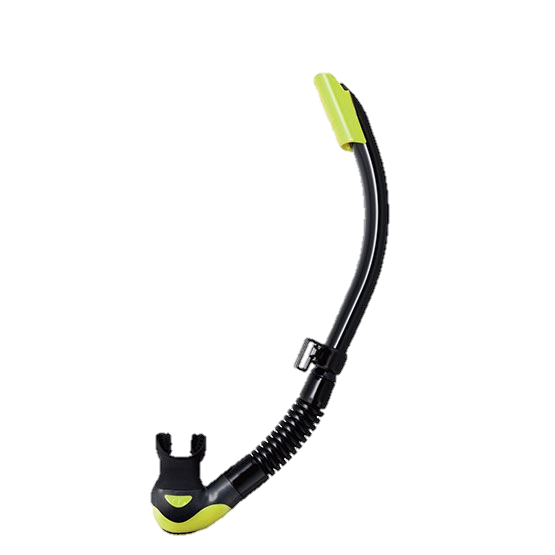 Tusa Platina II Hyperdry Snorkel - Black & Flash Yellow