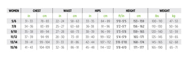 Women's Size Chart