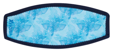 XS Scuba Mask Strap Pad Blue Hibiscus