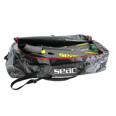 SEAC U/Boot 130 Liter Equipment Bag, Front/Full View, with equipment inside