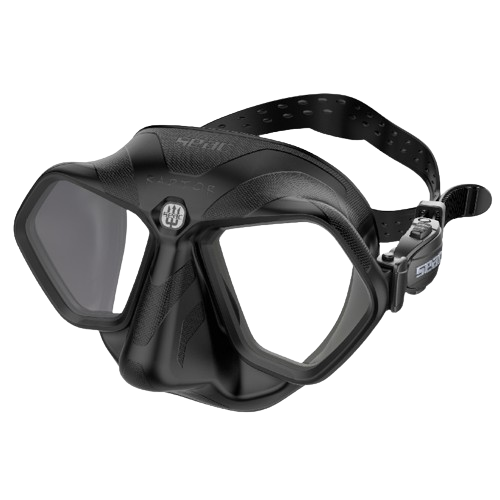 SEAC Raptor Diving Mask, Front View, Black/Black