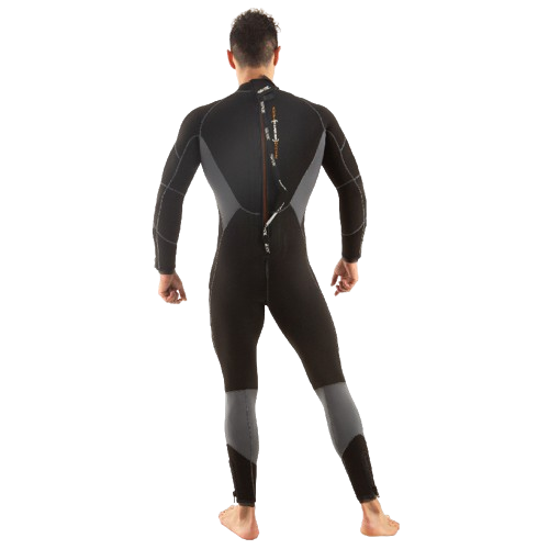 SEAC Komoda Flec 5 mm Men's Wetsuit, Full-Body Rear View