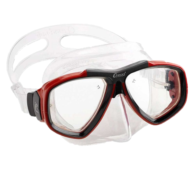 Cressi Focus Mask - Clear & Red