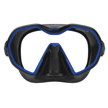 seac icona dive mask black blue front view