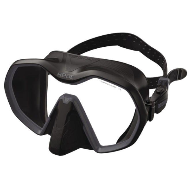 seac icona dive mask black charcoal