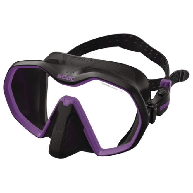 seac icona dive mask black lilac