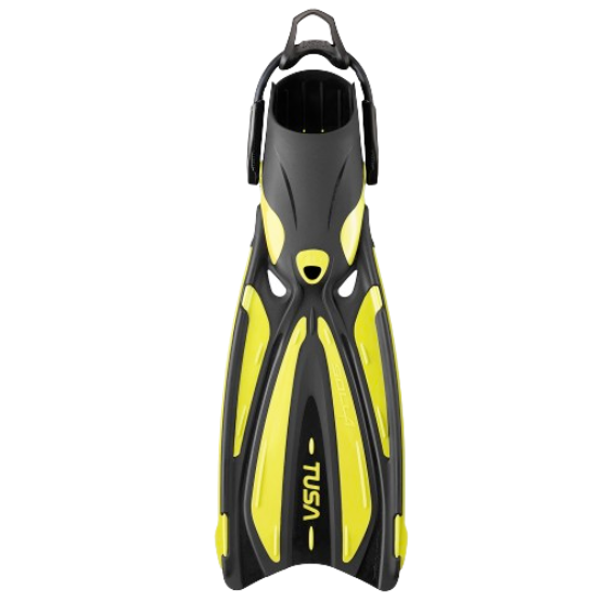 TUSA Open Heel Solla Dive Fins w/ Bungee Strap Flash Yellow