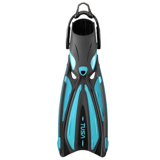 TUSA Open Heel Solla Dive Fins w/ Bungee Strap Ocean Green