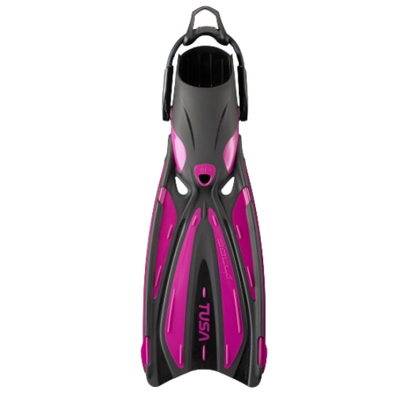 TUSA Open Heel Solla Dive Fins w/ Bungee Strap Rose Pink